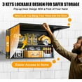 thumbnail image 5 of Metal Wall Storage Cabinet with Flip-Up Door Adjustable Shelf Metal Cabinet Hanging Garage Upper Cabinets Floating Lockable Steel Garage Cabinet 20"H Home Basement Workshop Assembly Required, 5 of 8