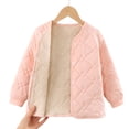thumbnail image 4 of Mepaouo Boys Girls Fleece Lined Jacket Kids Winter Warm Long Sleeve Coat Button Down Cotton Outwear Pink 1-2 Years, 4 of 6