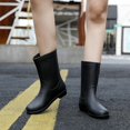 thumbnail image 4 of AUXDIQ Wellington Boots Women Mid-calf Wellies Waterproof Rain Boots Outdoor Garden Shoes, 4 of 6