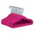 thumbnail image 3 of Ganchos de Terciopelo Magma Life para Ropa de Bebe Plateado Giratorio 360 Grados FUCSIA, 3 of 4