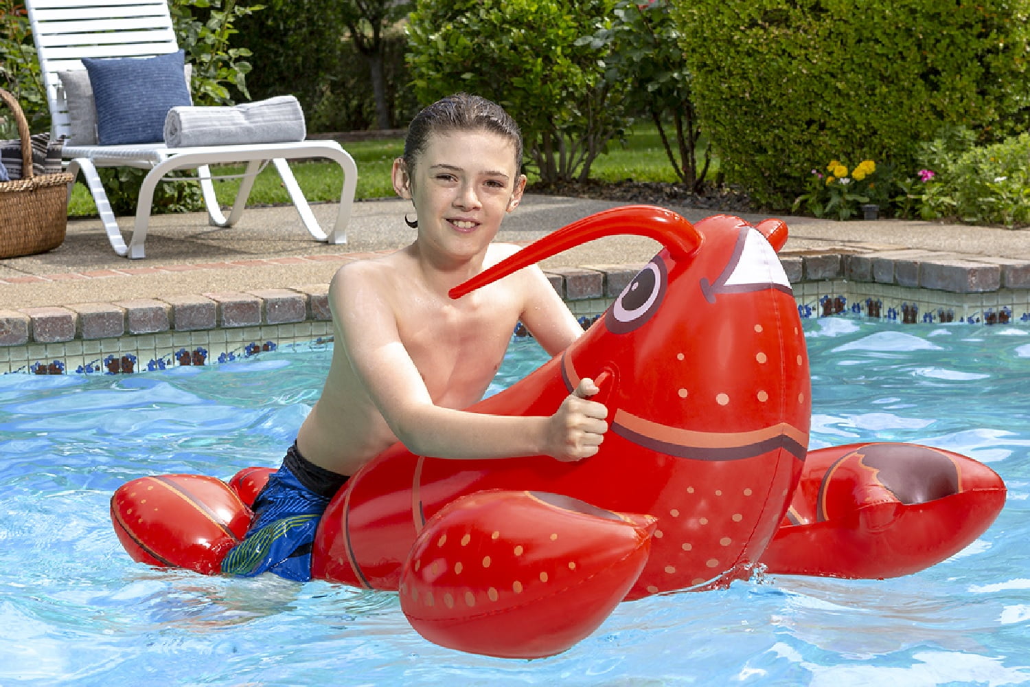 Poolmaster Lobster Rider - Inflatable Swimming Pool Float