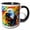 Black/White, variant on 3drose, Colorful Artistic Image of Bald American Eagle Positive Gift, Card, 11oz Mug