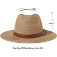 thumbnail image 2 of Sombrero de paja para hombres y mujeres Sombrero de Panamá Sombrero de sol de ala ancha de verano Anti-UV para viajes en la playa Sombrero para el sol, 2 of 4