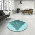 thumbnail image 4 of Ahgly Company Machine Washable Indoor Rectangle Transitional Deep-Sea Green Area Rugs, 4' x 6', 4 of 7