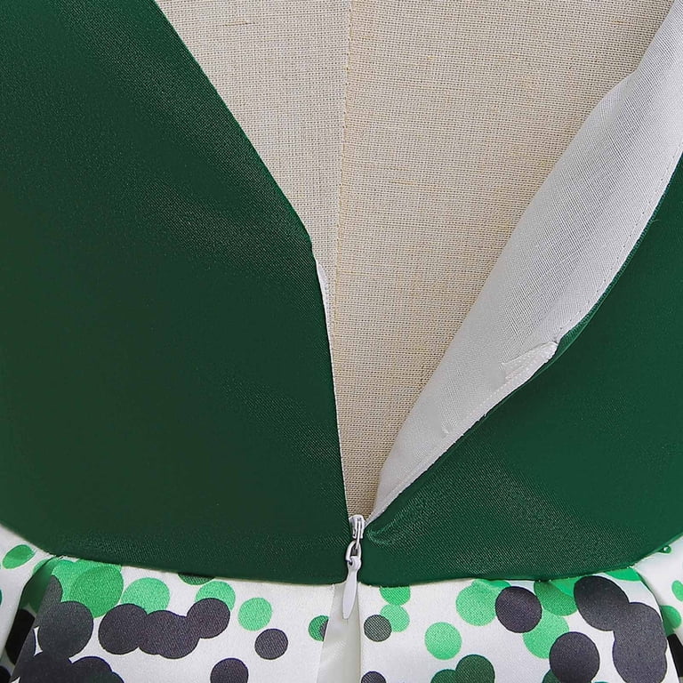 green pretty dresses Escada 1989 F/W Polka Dot Green Lurex Silk Bustier Cocktail Dress –  Featherstone Vintage