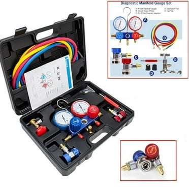 ZENY AC Manifold Gauge Set With 3.5 CFM Vacuum Pump - Complete R134A HVAC Kit