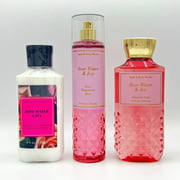 Bath and Body Works Rose Water and Ivy Body Lotion, Fine Fragrance Mist and Shower Gel 3-Piece Bundle