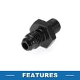 thumbnail image 6 of Unique Bargains Male Flare Reducer Hose Fitting Adapter TF-AN4-1/8 NPT Fuel Line Connector Aluminum Black, 6 of 6