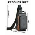 thumbnail image 3 of Deago Sling Bag for Men Anti-Theft USB Crossbody Backpack Waterproof Chest Daypack Shoulder Bag (Gray-1), 3 of 9