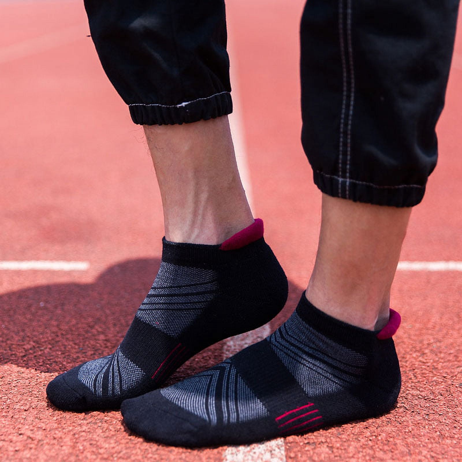 B&Q 8 Pairs Mens Athletic Cotton No Show Low Cut Ankle Breathable Casual Socks with Cushioned Tab for Sports Running Jogging Cycling