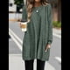 thumbnail image 4 of Camisas de Larga para Mujer Suéteres Largos con Bolsillos Tops Tipo Túnica Corte Holgado Verde Oscuro S, 4 of 8