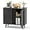 Black, variant on Buffet Cabinet with Storage, Liquor Cabinet w/ 6-Bottle Wine Rack, 1 Drawer & 2 Doors, Wood Buffets & Sideboards, Farmhouse Coffee Bar Table for Kitchen, Dining Living Room, Entryway (Black)