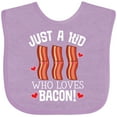 thumbnail image 3 of Inktastic Just a Kid Who Loves Bacon Boys or Girls Baby Bib, 3 of 4