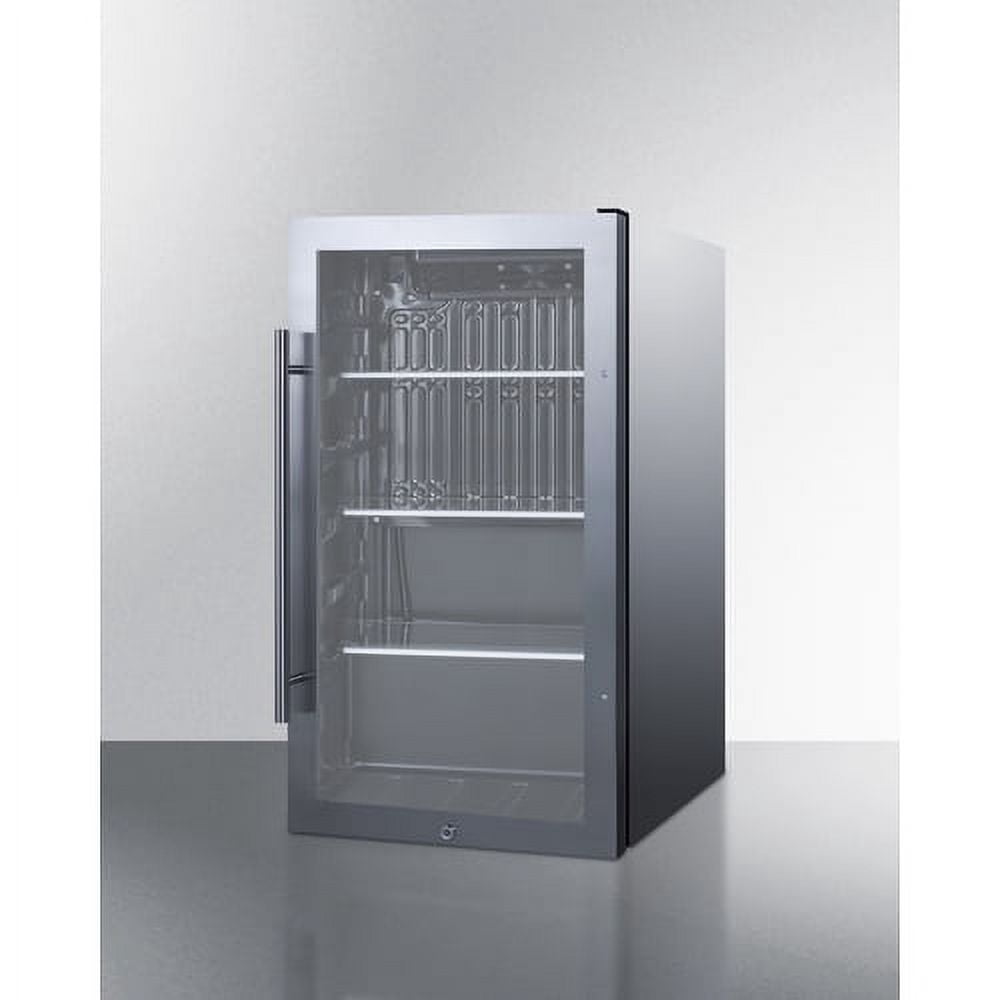 Shallow Depth Indoor/Outdoor Beverage Cooler, Black