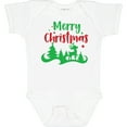 thumbnail image 3 of Inktastic Merry Christmas, Rudolph, Stars - Red Green Boys or Girls Baby Bodysuit, 3 of 5