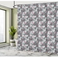 thumbnail image 4 of Ambesonne Floral Shower Curtain, Blooming Spring Nature, 69"Wx70"L, Pale Grey Vermilion Grey, 4 of 4