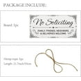 thumbnail image 4 of No Soliciting Family Friends Neighbors & Deliveries Welcome Sign Farmhouse Wooden Hanging Sign Wood Plaque with Jute Twine Rustic Wall Art Decor, 4 of 9