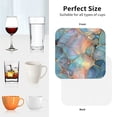 thumbnail image 5 of Leather Coasters with Heat-resistant for Drinks, Pastel Abstract Fluid Art Cup Coasters Cup Pad Mat for Tabletop Protection, Coffee Table, Office Desk and Housewarming Gift, 5 of 5