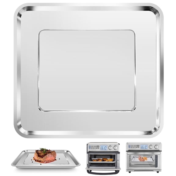 GCQ Air Fryer Replacement Tray for Cuisinart TOA-95 Breville BOV900BSS and BlackDecker 8-Slice Air Fryer Oven, 14.5” x 11.6” Baking Pan Oven Tray