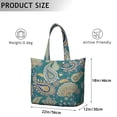 thumbnail image 5 of Mala Inspired Paisley Duffel Boho Vintage Weekender Bag with Artistic Floral Pattern, Ethnic Chic Design, 5 of 5