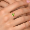 thumbnail image 4 of Gem Stone King 1.45 Ct Round Green Peridot 18K Yellow Gold Plated Silver Ring, 4 of 6