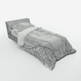 thumbnail image 2 of Ambesonne Fantasy Bedding Set 3 Pcs, Woman and Dragon, Twin, Black White, 2 of 2