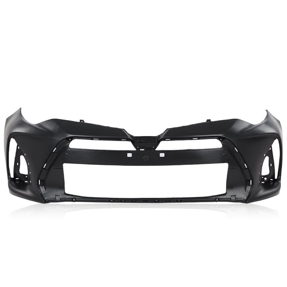 CROSSDESIGN Black Front Bumper Cover Fit for 2017-2019 Toyota Corolla Sedan SE XSE