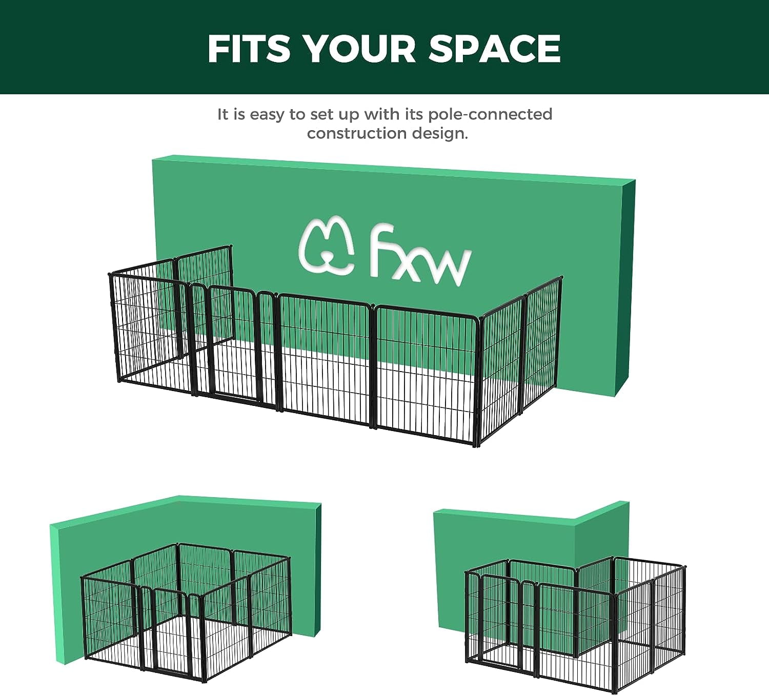 FXW HomePlus Dog Playpen Indoor 6 Panels 32