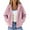 Pink, variant on Wensltd Fleece Hooded Jacket for Women Solid Color Long Sleeve Winter Warm Casual Outerwear