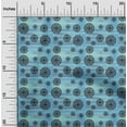 thumbnail image 2 of oneOone Cotton Cambric Teal Blue Fabric Abstracts Sewing Craft Projects Fabric Prints By Yard 56 Inch Wide, 2 of 5