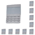 thumbnail image 3 of Sonducket Extensiones de sujetador con correa de extensión, transpirables, 3 filas, 4 ganchos, accesorios ajustables para mujer, lencería para ropa gris-plata 10piezas Sonducket CBP461661, 3 of 4