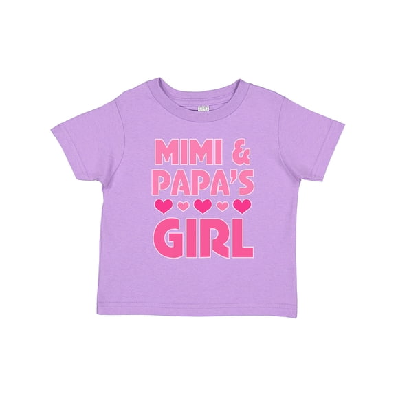 Inktastic Mimi and Papa Girl Grandchild Valentine Girls Toddler T-Shirt
