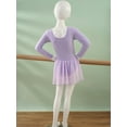 thumbnail image 5 of Aislor Kids Girls Basic Long Sleeve Gymnsatics Leotard Tutu Skirted Ballet Dance Dress, 5 of 7