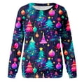 thumbnail image 6 of YUGYXL Deals Christmas Sweatshirts for Women Plus Size Crewneck Long Sleeve Xmas Tree Print Shirts Casual Cute Funny Pullover Tops A Multicolor XL, 6 of 7