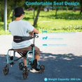 thumbnail image 4 of Goplus Déambulateur Médical Pliant en Aluminium, Chaise de Transport avec Poignée Réglable, Bleu, 4 of 10