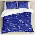 thumbnail image 3 of Periodic Table Duvet Cover Set, Chemistry Elements in Abstract Style Science Room Backdrop, Decorative 2 Piece Bedding Set with 1 Pillow Shams, Twin Size, Royal Blue and White, by Ambesonne, 3 of 3
