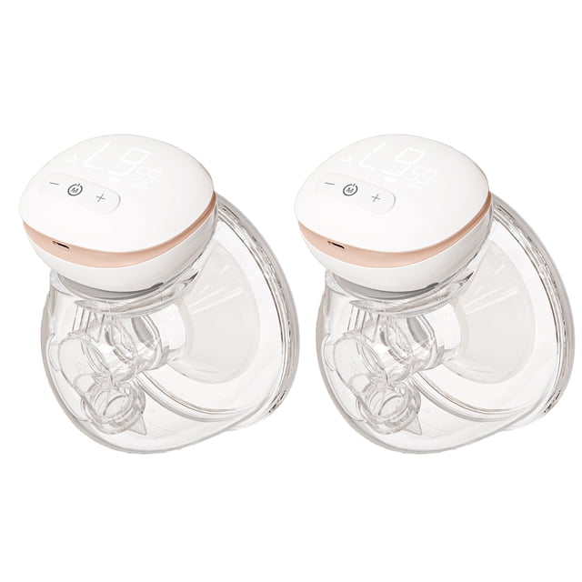 YOUHA - Juego de 2 extractores de leche portátiles, manos libres, eléctricos, individuales, portátiles, 8 oz/240 ml, sin BPA, 3 modos, 9 niveles de succión, colector de leche para lactancia materna