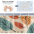 thumbnail image 2 of Abstract Leaf Shower Curtain Fabric Shower Curtain Set with 12 Hooks Waterproof 72 * 72 Inches for Bathroom Beach Caravan Hotel, 2 of 5