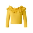 thumbnail image 2 of Liacowi Women Ruffle Shirt Long Sleeve Backless Crop Top Frill Slim Fit Blouse Tops Streetwear, 2 of 9