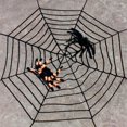 thumbnail image 4 of Telaraña de telarañas para decoración de y exterior de Halloween - Negro 9 Soledad Halloween Spider Wed, 4 of 7