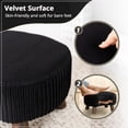 thumbnail image 6 of Dycanpo Velvet Compact Footstool with Padded Seat,Wooden Legs-Multipurpose Step Stool for Sofa & Living Room，Black, 6 of 9