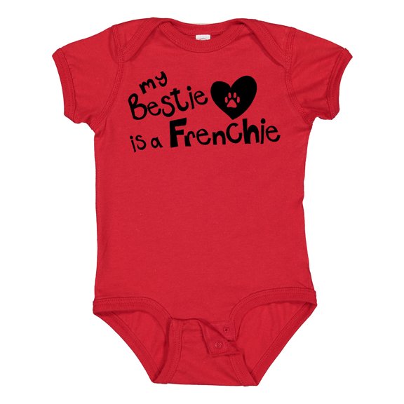 Inktastic Bestie Frenchie Boys or Girls Baby Bodysuit