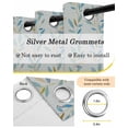 thumbnail image 6 of Blue Green Leaves, Blackout Curtains 72 Inches Long for Bedroom, Botanical Watercolor Plant Thermal Insulated Room Darkening Black Out Window Curtain Panels Grommet Drapes for Living Room, 6 of 8