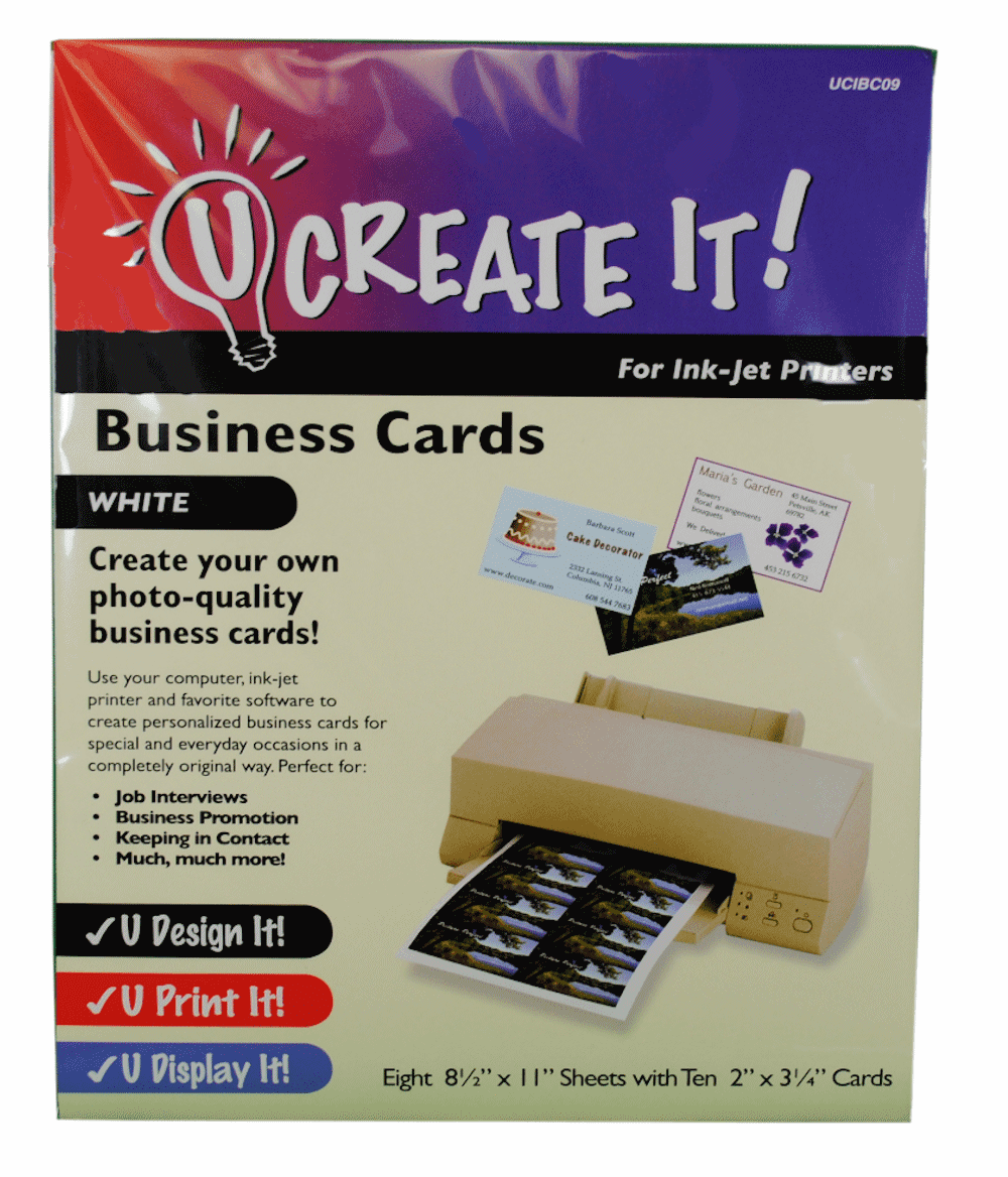 U Create It Print and Design Business Cards Makes 80 Do It Yourself - Walmart.com - Walmart.com