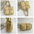 thumbnail image 2 of yingyy Quilted Shoulder Purse Fluffy Warm Tear-Resistant Checkered Making Bag Feel Comfortable Inside Blue, 2 of 6