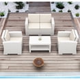 thumbnail image 2 of Table Basse Rectangulaire de Patio Monaco Blanche, 2 of 3