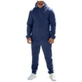 thumbnail image 3 of Vividxx Men Zipper Sweater Pants Sports Suit Leisure Solid Color Autumn And Winter Set, 3 of 9