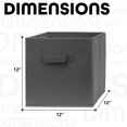 thumbnail image 2 of Pomatree 12x12 Storage Cube Bins - 6 Pack - Fabric Cube Storage Bin (Dark Grey), 2 of 6