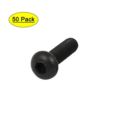 

M1.6x6mm Metal Grade 10.9 Button Head Hex Socket Cap Screw Bolt Fastener 50pcs