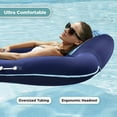 thumbnail image 5 of Aqua MFMSCS16 Inflatable Luxury Lounge Pool Float with Headrest, Navy/Light Blue, 5 of 7